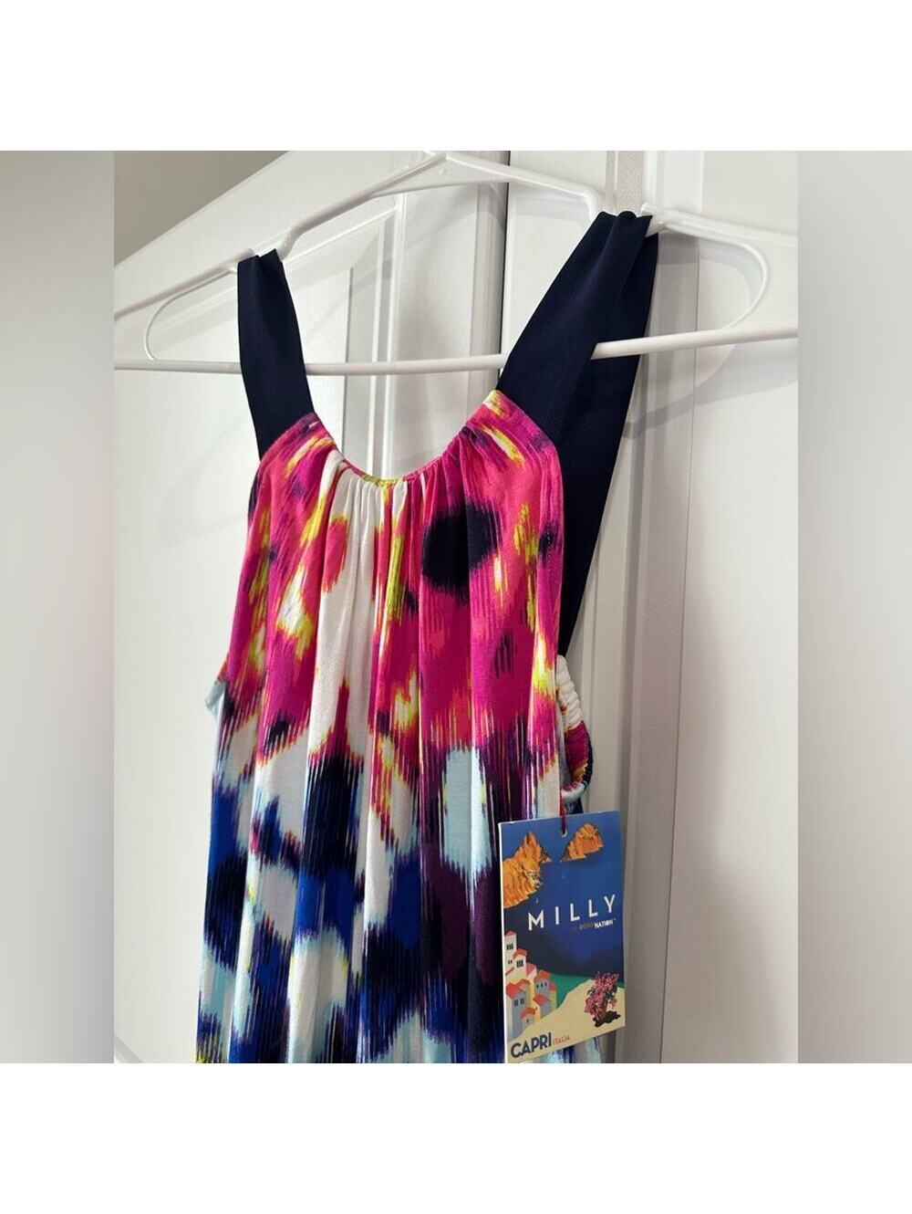 NWT MILLY for DesigNation Watercolor Sleeveless Mini Romper, Size XS - Picture 2 of 7